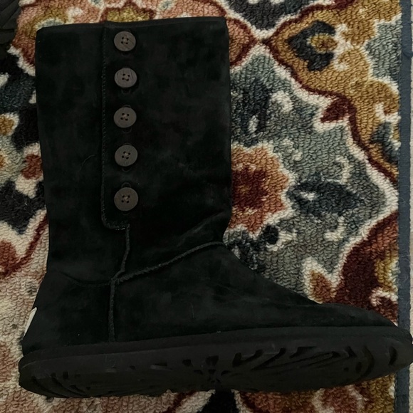 UGG Shoes - UGG black suede calf high boots